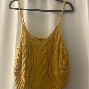 Cropped knit tank